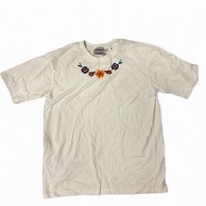 Vintage Separate Issue Embroidered Flower T shirt, Large